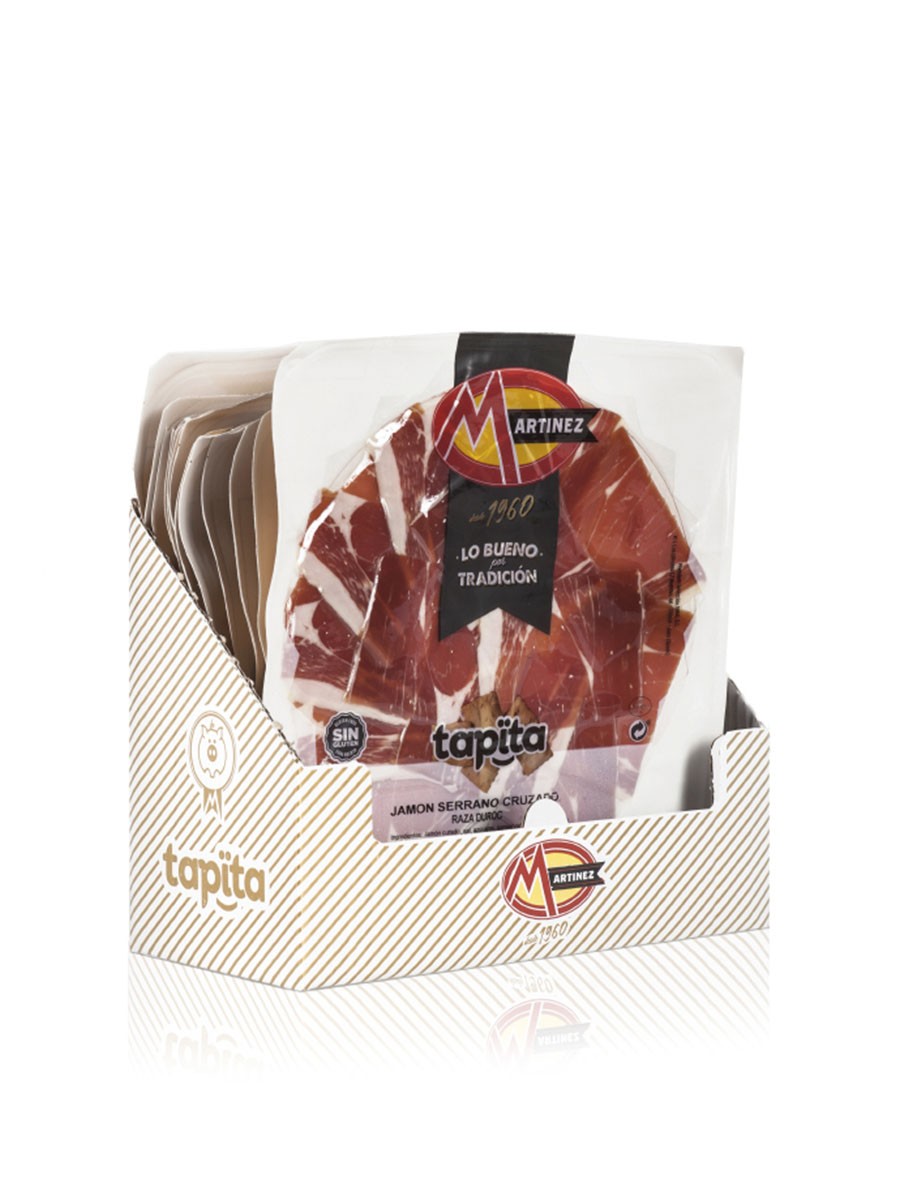 Jamón Serrano Cruzado Raza Duroc 80Gr - Caja
